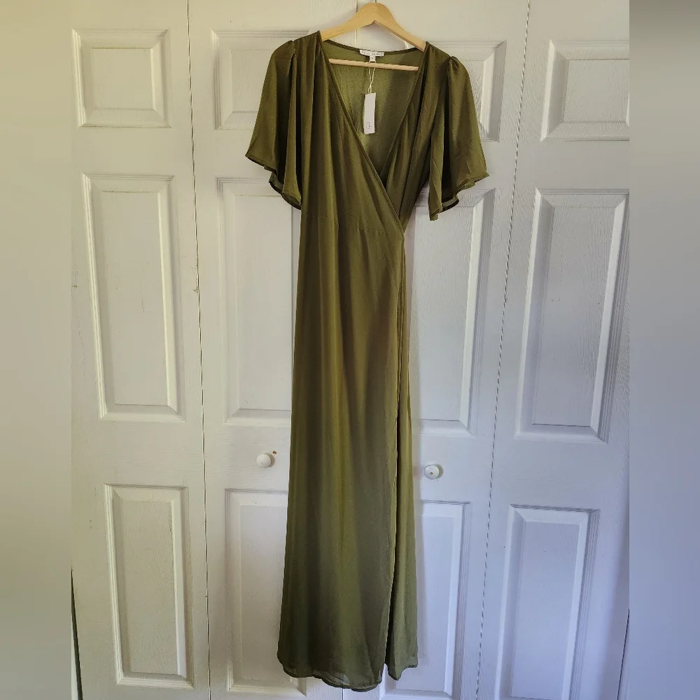 Baltic Born Ivy Wrap Dress - Olive - Picture 3 of 7